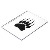 Carnet Empreinte de patte de l'ours noir brillant (Côté gauche)
