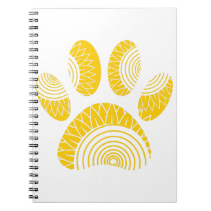 Carnet Empreinte de patte de tourterelle jaune