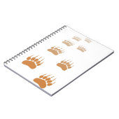 Carnet Empreinte de patte d'ours grizzli dégradé (Côté gauche)