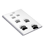 Carnet Empreinte de patte d'ours noir dégradant (Côté Droit)