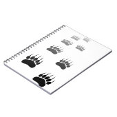 Carnet Empreinte de patte d'ours noir dégradant (Côté gauche)
