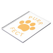 Carnet Empreinte de patte Pur Orange Parfait Chat (Côté gauche)