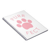 Carnet Empreinte de patte Pur Pink Parfait Chat (Côté Droit)