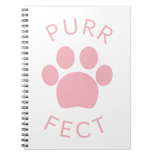 Carnet Empreinte de patte Pur Pink Parfait Chat