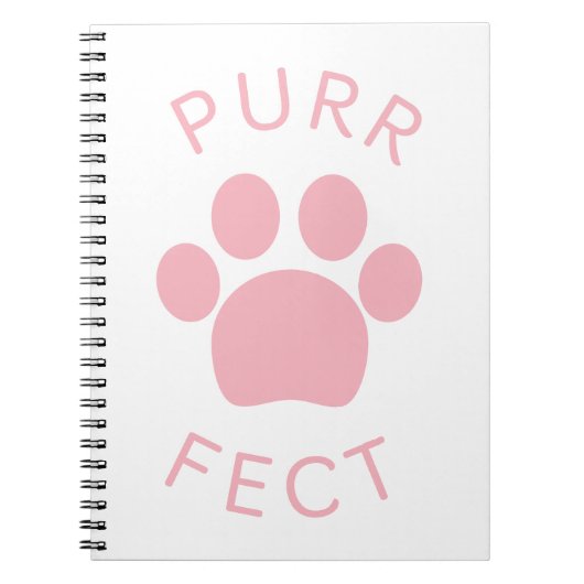Carnet Empreinte de patte Pur Pink Parfait Chat (Devant)