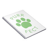 Carnet Empreinte de patte Pur Vert Parfait Chat (Côté Droit)