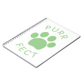 Carnet Empreinte de patte Pur Vert Parfait Chat (Côté gauche)