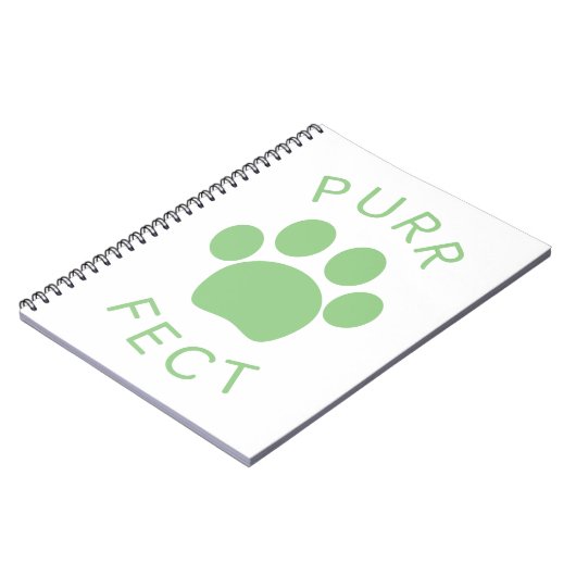 Carnet Empreinte de patte Pur Vert Parfait Chat (Côté gauche)