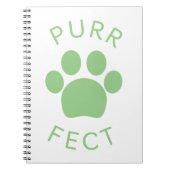 Carnet Empreinte de patte Pur Vert Parfait Chat (Devant)