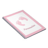 Carnet Empreintes bébé Fille bébé Rose minuscule Pieds No (Côté Droit)