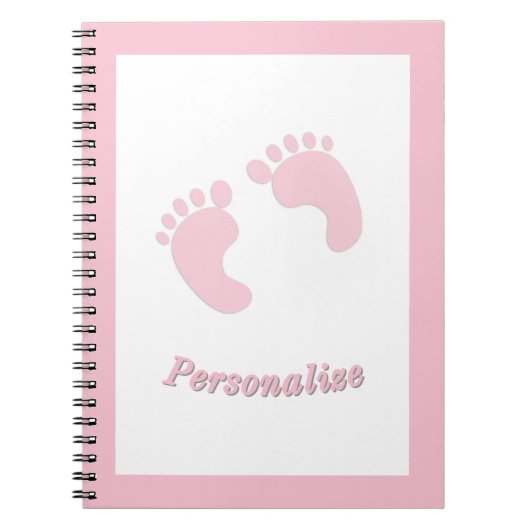Carnet Empreintes bébé Fille bébé Rose minuscule Pieds No (Devant)