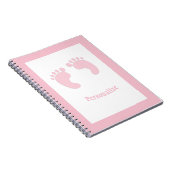 Carnet Empreintes Bébé mignonnes Infant Girl Rose minuscu (Côté Droit)