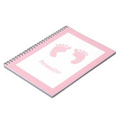 Carnet Empreintes Bébé mignonnes Infant Girl Rose minuscu (Côté gauche)