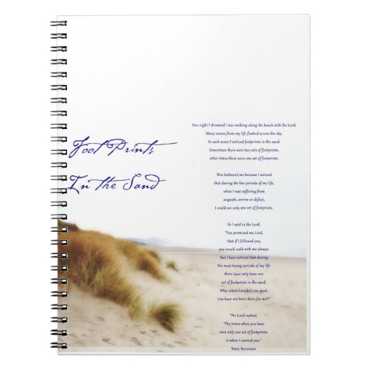 Carnet empreintes dans le sable (Devant)