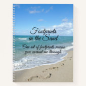 Carnet Empreintes dans le Sable Inspirational Christian (Devant)