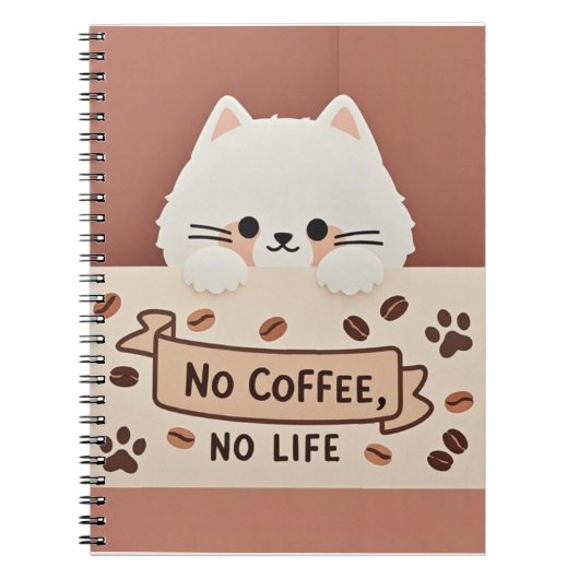 Carnet Empreintes de pattes de chat minuscules mignons et (Devant)