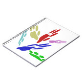 Carnet Empreintes de pattes de chiens avec Pois (Côté gauche)