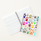 Carnet Empreintes de pattes de chiens colorés en détresse (Intérieur)