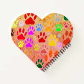 Carnet Empreintes de pattes de chiens sur Arrière - plan  (Dos)