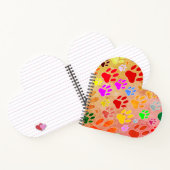 Carnet Empreintes de pattes de chiens sur Arrière - plan  (Intérieur)