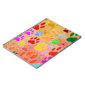 Carnet Empreintes de pattes de chiens sur Arrière - plan  (Côté gauche)