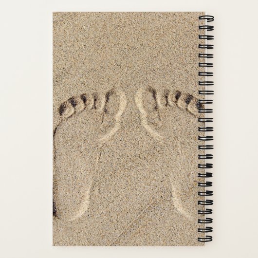Carnet Empreintes de pieds nus dans le sable (Verso)
