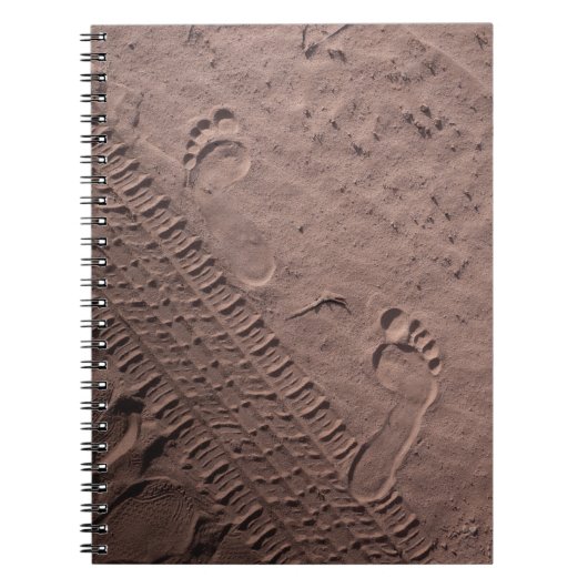 Carnet Empreintes pieds dans le sable (Devant)