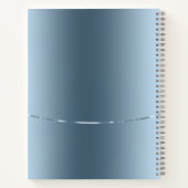 Carnet en acier inoxydable bleu clair (Dos)