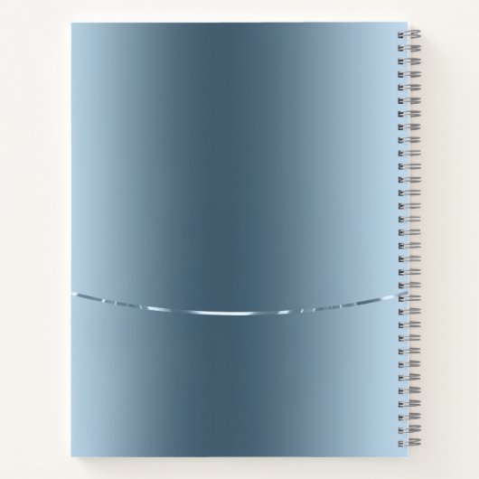 Carnet en acier inoxydable bleu clair (Dos)