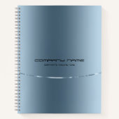 Carnet en acier inoxydable bleu clair (Devant)