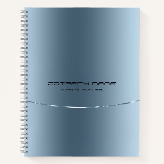 Carnet en acier inoxydable bleu clair (Devant)