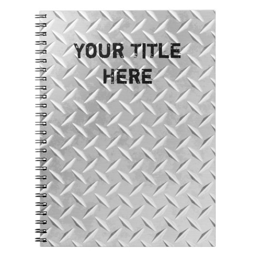 Carnet en aluminium balayé en métal de plat de (Devant)