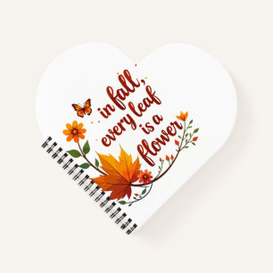 Carnet "En automne, chaque feuille est une fleur"