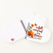 Carnet "En automne, chaque feuille est une fleur" (Intérieur)
