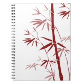 Carnet en bambou rouge (Devant)