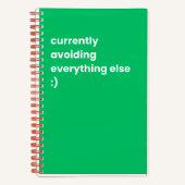 Carnet En ce moment, éviter tout le reste (Recto)