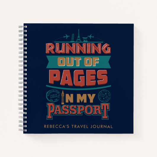 Carnet En cours d'exécution de pages Vacances familiales  (Devant)