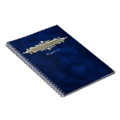 Carnet en cuir bleu (Côté Droit)