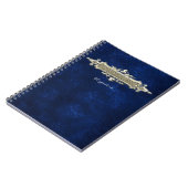 Carnet en cuir bleu (Côté gauche)