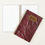 Carnet en cuir - Garnet Red (À l'intérieur)