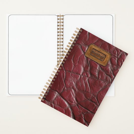Carnet en cuir - Garnet Red (À l'intérieur)