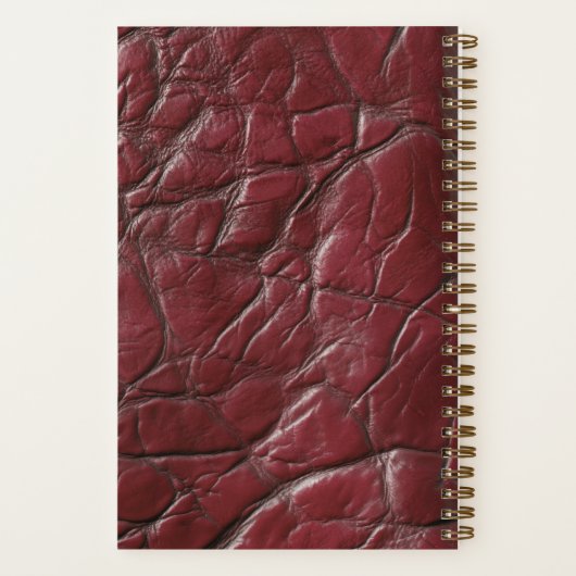 Carnet en cuir - Garnet Red (Verso)