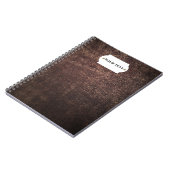 carnet en cuir marron vintage (Côté gauche)