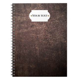 carnet en cuir marron vintage