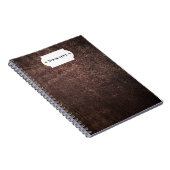 carnet en cuir marron vintage (Côté Droit)