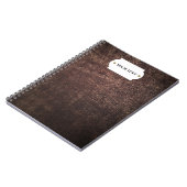 carnet en cuir marron vintage (Côté gauche)