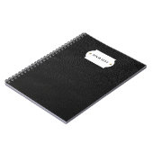 Carnet en cuir noir (Côté gauche)