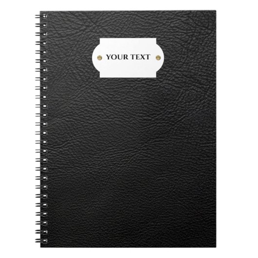 Carnet en cuir noir (Devant)
