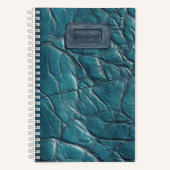 Carnet en cuir - Ocean Blue (Recto)