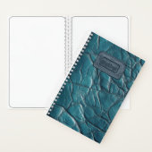 Carnet en cuir - Ocean Blue (À l'intérieur)